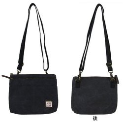 3J53-01 [帆布工房 2WAYサコッシュ ブラック]