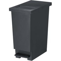 スウィッシュ 小窓付スリムペダル30 ゴミ箱 30リットル プッシュタイプ ペダル式 チャコールブラック 日本製