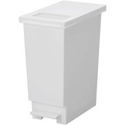 スウィッシュ 小窓付スリムペダル30 ゴミ箱 30リットル プッシュタイプ ペダル式 ホワイトグレー 日本製