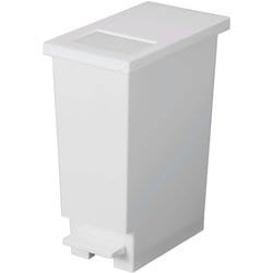 スウィッシュ 小窓付スリムペダル20 ゴミ箱 20リットル プッシュタイプ ペダル式 ホワイトグレー 日本製