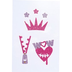 212 HW ハロウィン フェイスシール リトルグリッター（7） Crown Heart [パーティーグッズ]
