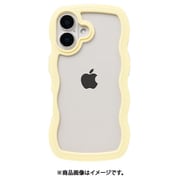 661-0537-056577 [iPhone 16用 ULTRA FINE Wavy Frame ケース イエロー]