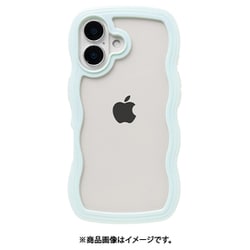 661-0537-056584 [iPhone 16用 ULTRA FINE Wavy Frame ケース ミント]