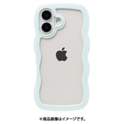 661-0537-056584 [iPhone 16用 ULTRA FINE Wavy Frame ケース ミント]