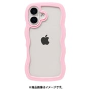 661-0537-056607 [iPhone 16用 ULTRA FINE Wavy Frame ケース ピンク]
