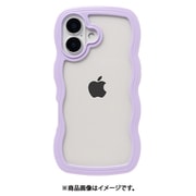 661-0537-056614 [iPhone 16用 ULTRA FINE Wavy Frame ケース ラベンダー]