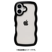 661-0537-056621 [iPhone 16用 ULTRA FINE Wavy Frame ケース ブラック]