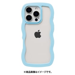 661-0537-056669 [iPhone 16 Pro用 ULTRA FINE Wavy Frame ケース ブルー]