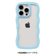 661-0537-056669 [iPhone 16 Pro用 ULTRA FINE Wavy Frame ケース ブルー]