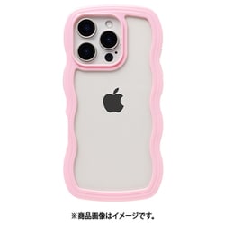 661-0537-056676 [iPhone 16 Pro用 ULTRA FINE Wavy Frame ケース ピンク]