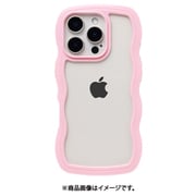 661-0537-056676 [iPhone 16 Pro用 ULTRA FINE Wavy Frame ケース ピンク]