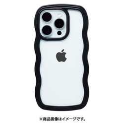 661-056508 [iPhone 15 Pro用 U-FINE Wavyケース BK]