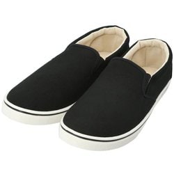 メンズ スリッポン BLACK S（26.0-26.5cm）