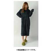 モコモコ Vネックマキシワンピース ネイビー LLサイズ