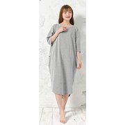 バックフリルワンピース モクグレー L-LLサイズ