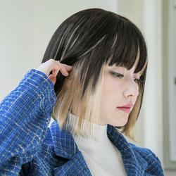 A-709 [ウィッグ TBIG/耐熱ブラックインナーゴールド]