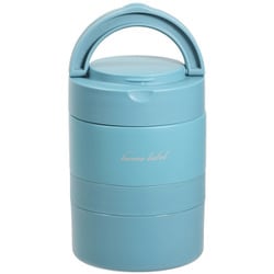 連結式ランチジャー 480ml ステンレス製 ホームレーベル ナイルブルー DC-6011