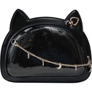 ねこ耳 推し活クリアバッグ ブラック