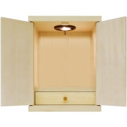 ペット用仏壇 メモリアルボックス LEDライト付き ナチュラル 354361