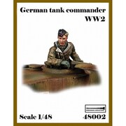 AR48002 1/48 WWII ドイツ キューポラから乗り出す冬季装備の戦車指揮官 [組立式プラスチックモデル]