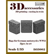 ARD35002 1/35 WWII ドイツ オートバイ/サイドカー用サイドバッグ 3個入 [プラモデル用パーツ]