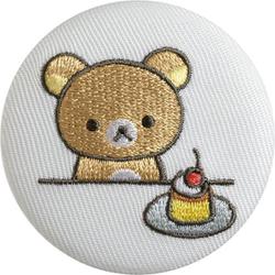 リラックマ　生地とぬいぐるみ、刺繍缶バッジ San-X 缶バッジ トレーディング刺繍缶バッジ 全12種