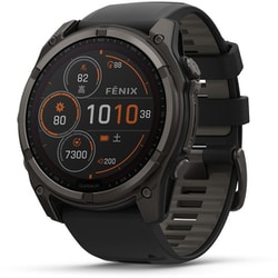 fenix 8 （フェニックス エイト）Sapphire Dual Power 51mm Ti Carbon Gray DLC/Black シリコンバンド 心電図（ECG）アプリ Suica対応 GPSスマートウォッチ 010-02907-50