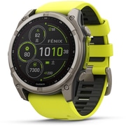 fenix 8 (フェニックス エイト)Sapphire Dual Power 51mm Ti/Amp Yellow シリコンバンド 心電図(ECG)アプリ Suica対応 GPSスマートウォッチ 010-02907-51