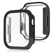 TCAWGC-SQ42BK [Apple Watch 42mm スクエアタイプ 耐衝撃ケース カバー ガラスフィルム 一体型 画面保護 マットブラック]