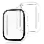 TCAWGC-SQ46CL [Apple Watch 46mm スクエアタイプ 耐衝撃ケース カバー ガラスフィルム 一体型 画面保護 クリア]