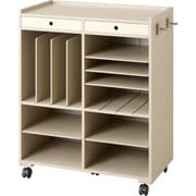 ルミエール 3693 グレージュ/オフホワイト [【組み立て不要/国産品】家でもオフィスでも使えるマルチワゴン]