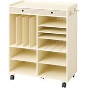 ルミエール 3693 オフホワイト/グレージュ [【組み立て不要/国産品】家でもオフィスでも使えるマルチワゴン]