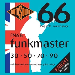 エレキベース弦 ステンレス FM66 FUNK MASTER 30-90