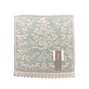 6806V281 BG [UCHINO プレジール ローズブーケ タオルハンカチ ブルーグリーン 約23×23cm]