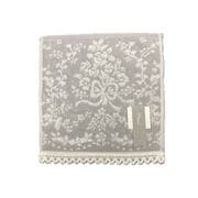 6806V281 GY [UCHINO プレジール ローズブーケ タオルハンカチ グレー 約23×23cm]