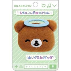 AB27107 リラックマ ぬいぐるみバッジ 「えもじーずぬいぐるみ」テーマ チャイロイコグマ A