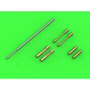 AM-32-125 1/32 WWII アメリカ F4F-3 ワイルドキャット初期型（戦前型）用 .50口径（12.7mm）ブローニング機銃銃身（長円形冷却口付）＆初期型ピトー管 [プラモデル用パーツ]