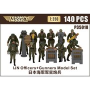 TRFP35018 1/350 日本海軍 防空砲兵・将校セット（1943年～1945年） [プラモデル用パーツ]