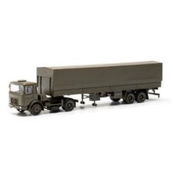 HE747080 1/87 MAN F8 キャンバスセミトレーラー Bundeswehr ドイツ軍 [コレクションミニカー]