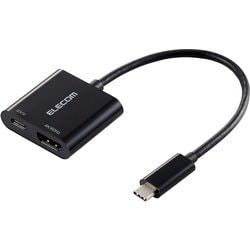 USB Type-C - HDMI 変換アダプター 15cm 4K60Hz PD 60W ブラック AD-CHDMIPDBK2