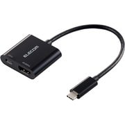 USB Type-C - HDMI 変換アダプター 15cm 4K60Hz PD 60W ブラック AD-CHDMIPDBK2