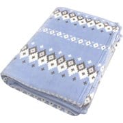 NM141463-72 [ふんわりやわらか ニューマイヤー毛布 軽量タイプ ノルディック ブルー シングル 約140×200cm フランネル 乾燥機対応]