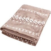 NM141463-93 [ふんわりやわらか ニューマイヤー毛布 軽量タイプ ノルディック ブラウン シングル 約140×200cm フランネル 乾燥機対応]