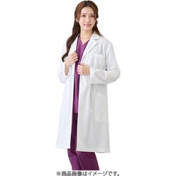 ドクターコート レディース Mサイズ 白衣 長袖 女性 女性用 レディースドクターコート 診察衣 医療 看護 クリニック 医師 医者 研修 研修医 実習 実験 医療コート MY-DCL01 M