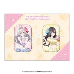 時々ボソッとロシア語でデレる隣のアーリャさん スクエア缶バッジセット ROUND1コラボ ver.