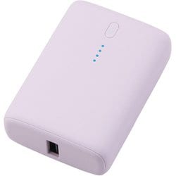 モバイルバッテリー 10000mAh 大容量 小型 PD 最大20W 入出力（ USB Type-C ×1） 出力（ USB-A ×1） PSE適合 【 iPhone Android スマホ タブレット 等対応 】 バッテリー ＆me ラベンダー DE-C56L-10000PU