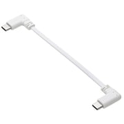 USB Type-C ケーブル< USB-C to USB-C > 短い 0.1m L字 フラット PD 60W 急速充電 【 タイプC ポート搭載 iPhone Android Galaxy Xperia iPad MacBook 等対応 】 モバイルバッテリー 向け 充電ケーブル ホワイト MPA-CCLL01WH