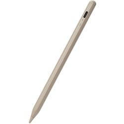 P-TPACST04GB [タッチペン スタイラスペン 充電式 USB Type-C 充電 磁気吸着 交換用ペン先付属 【 iPad iPhone Android スマホ タブレット 等対応 】 ＆me グレージュ]