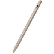 P-TPACST04GB [タッチペン スタイラスペン 充電式 USB Type-C 充電 磁気吸着 交換用ペン先付属 【 iPad iPhone Android スマホ タブレット 等対応 】 ＆me グレージュ]