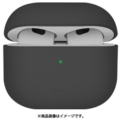 UNIQ LINO AirPods 4用 ハイブリッドリキッドシリコンケース グレイ UNIQ-AIRPODS（2024）-LINOGRY